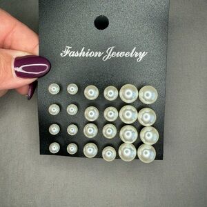 Fashion Jewelry Pearl Earrings Set